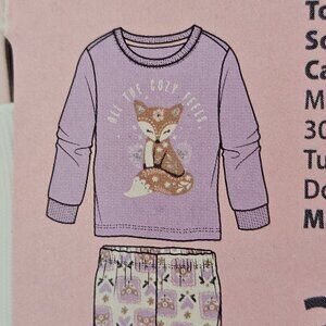Girls 3 Pc Fleece Pajama set. Top, Pants and Socks 2T and 4T NWT
